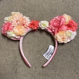 Pink Floral Minnie Mouse Ears